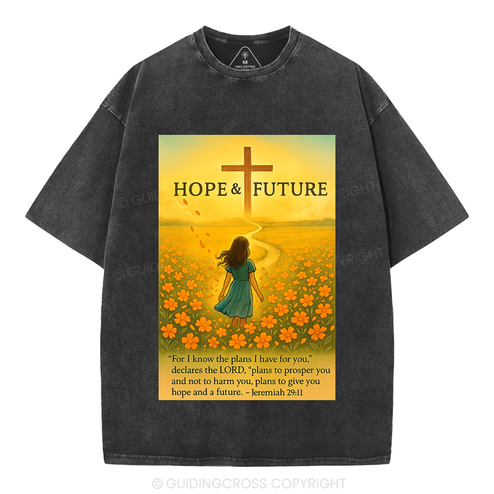 For I Know The Plans I Have For You Christian Washed T-Shirt