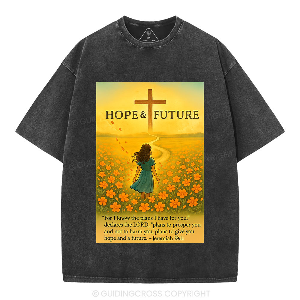 For I Know The Plans I Have For You Christian Washed T-Shirt