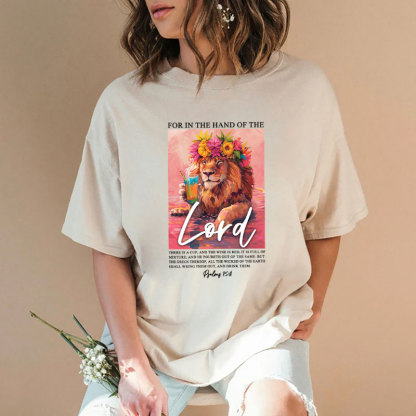 For In The Hand Of The Lord Christian Washed T-shirt