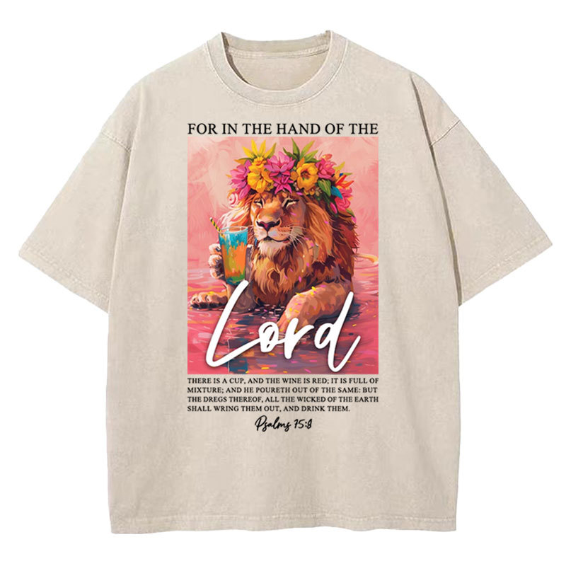 For In The Hand Of The Lord Christian Washed T-shirt