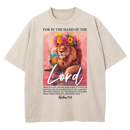 For In The Hand Of The Lord Christian Washed T-shirt