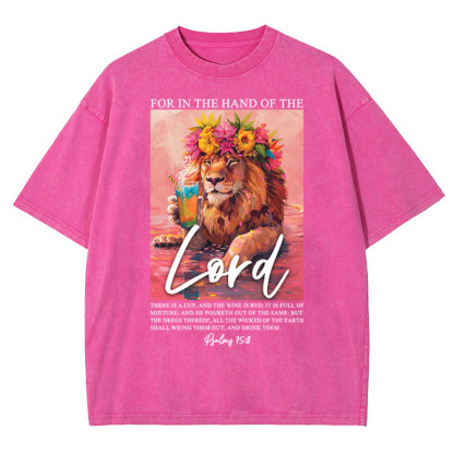 For In The Hand Of The Lord Christian Washed T-shirt