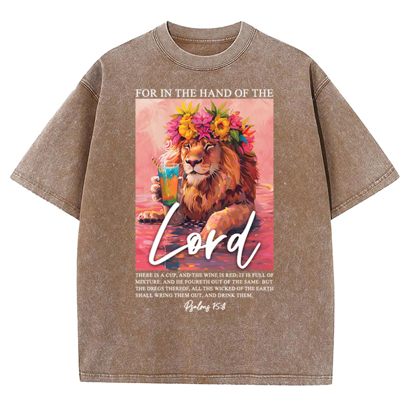 For In The Hand Of The Lord Christian Washed T-shirt
