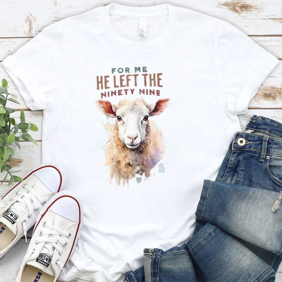 For Me He Left The Ninety Nine Christian T-Shirt