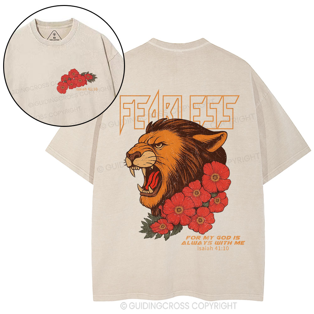 For My God Is Always With Me Christian Washed T-Shirt