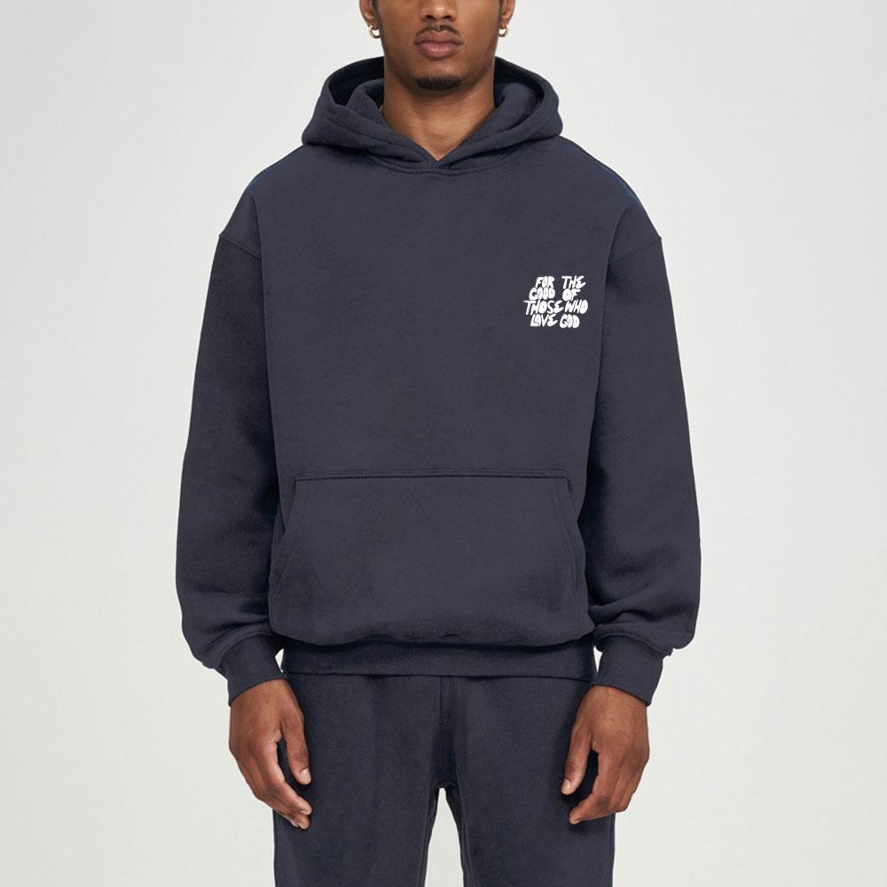 For The Good Of Those Who Love God Christian Fleece Hoodie Set