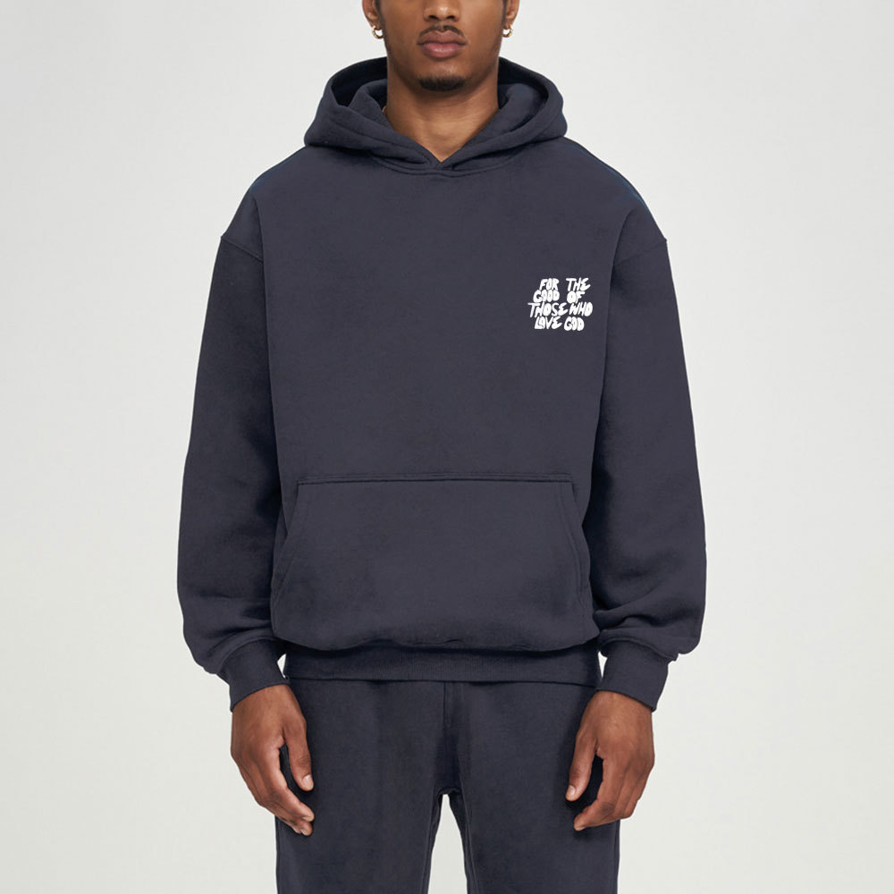 For The Good Of Those Who Love God Christian Fleece Hoodie Set