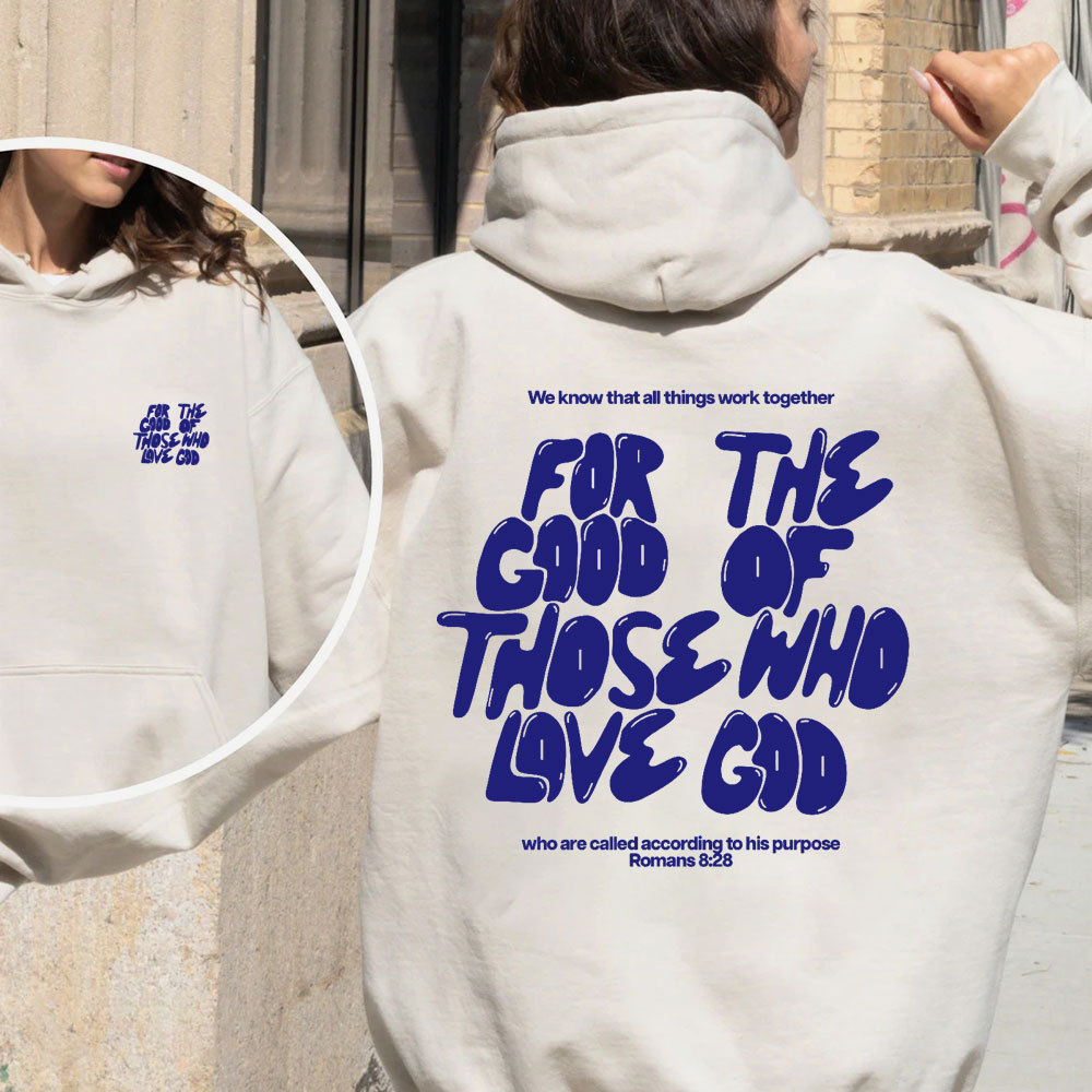 For The Good Of Those Who Love God Christian Fleece Hoodie Set