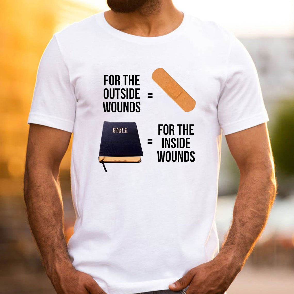 For The Outside Wounds Chrsitan T-Shirt
