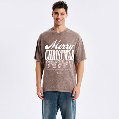 For To Us A Child Is Born Christian Washed T-Shirt