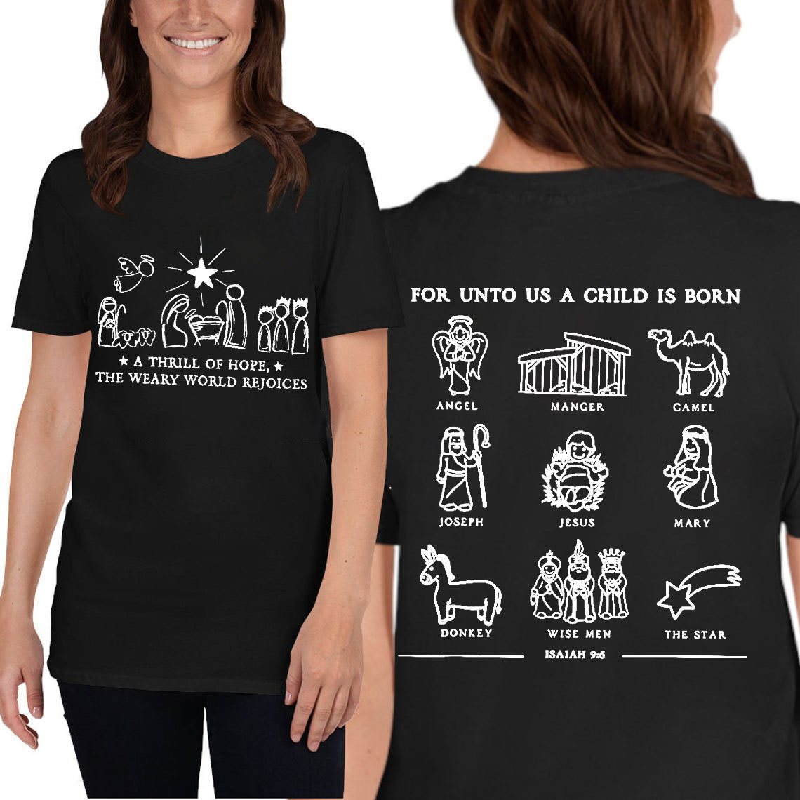 For Unto Us A Child Is Born Christian T-Shirt