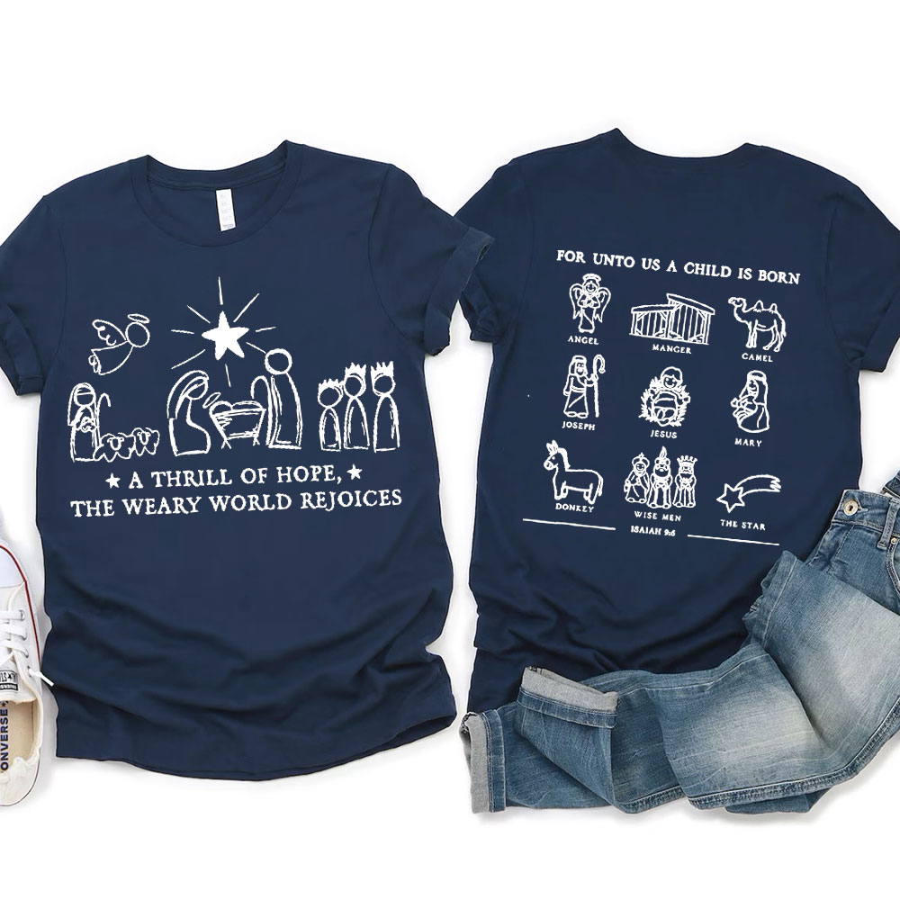 For Unto Us A Child Is Born Christian T-Shirt