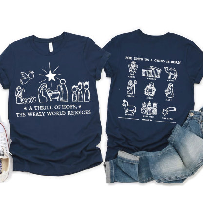 For Unto Us A Child Is Born Christian T-Shirt