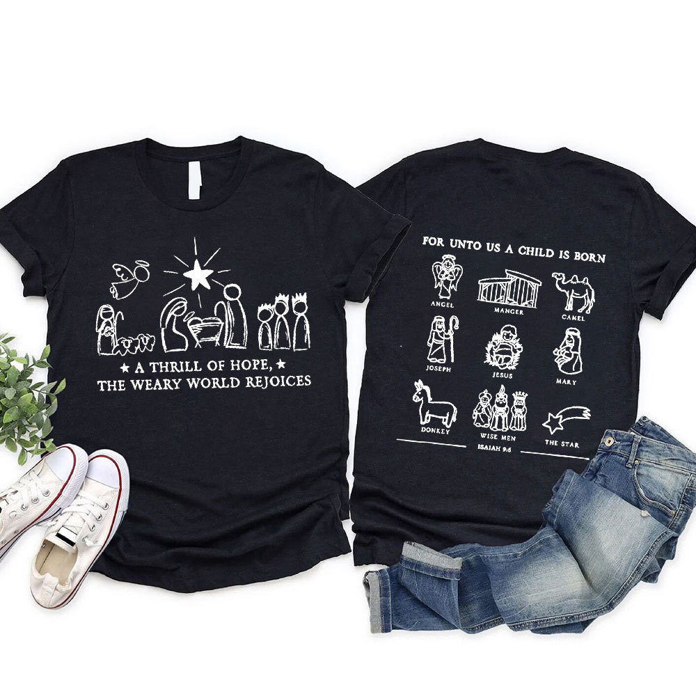 For Unto Us A Child Is Born Christian T-Shirt