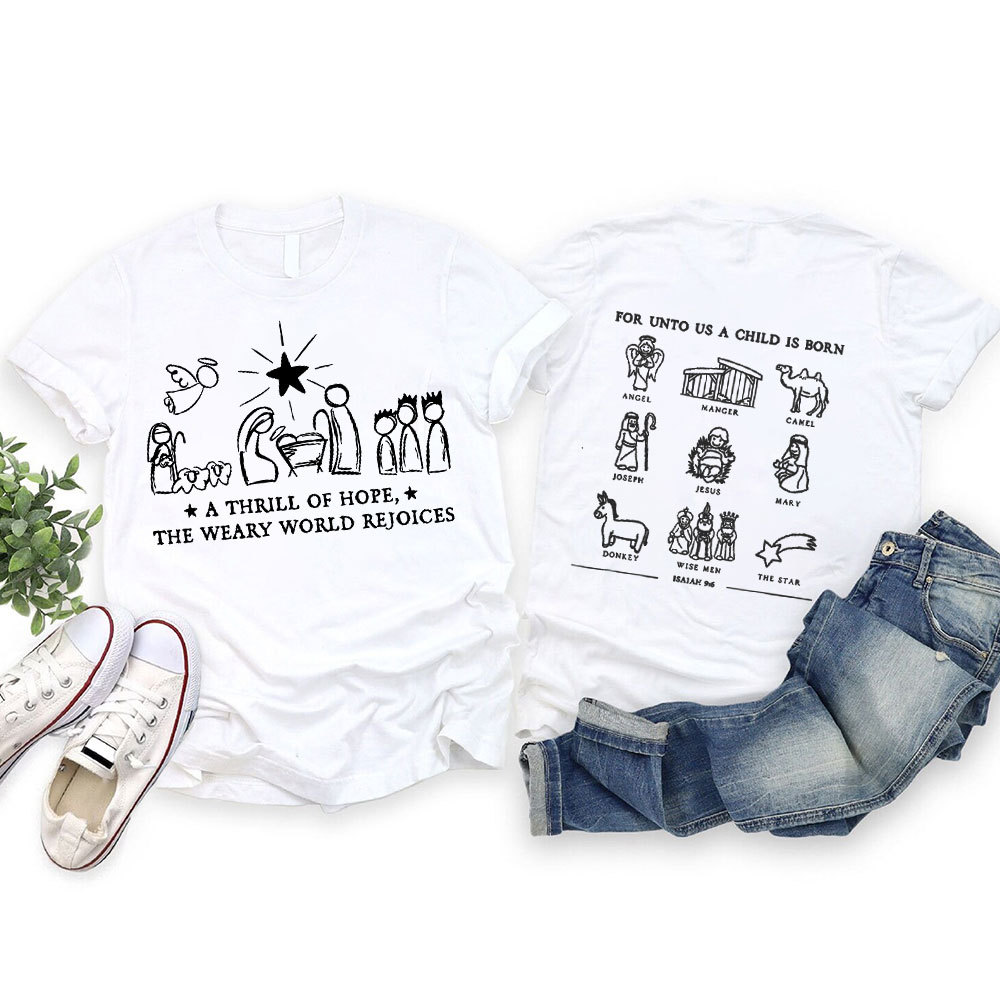 For Unto Us A Child Is Born Christian T-Shirt