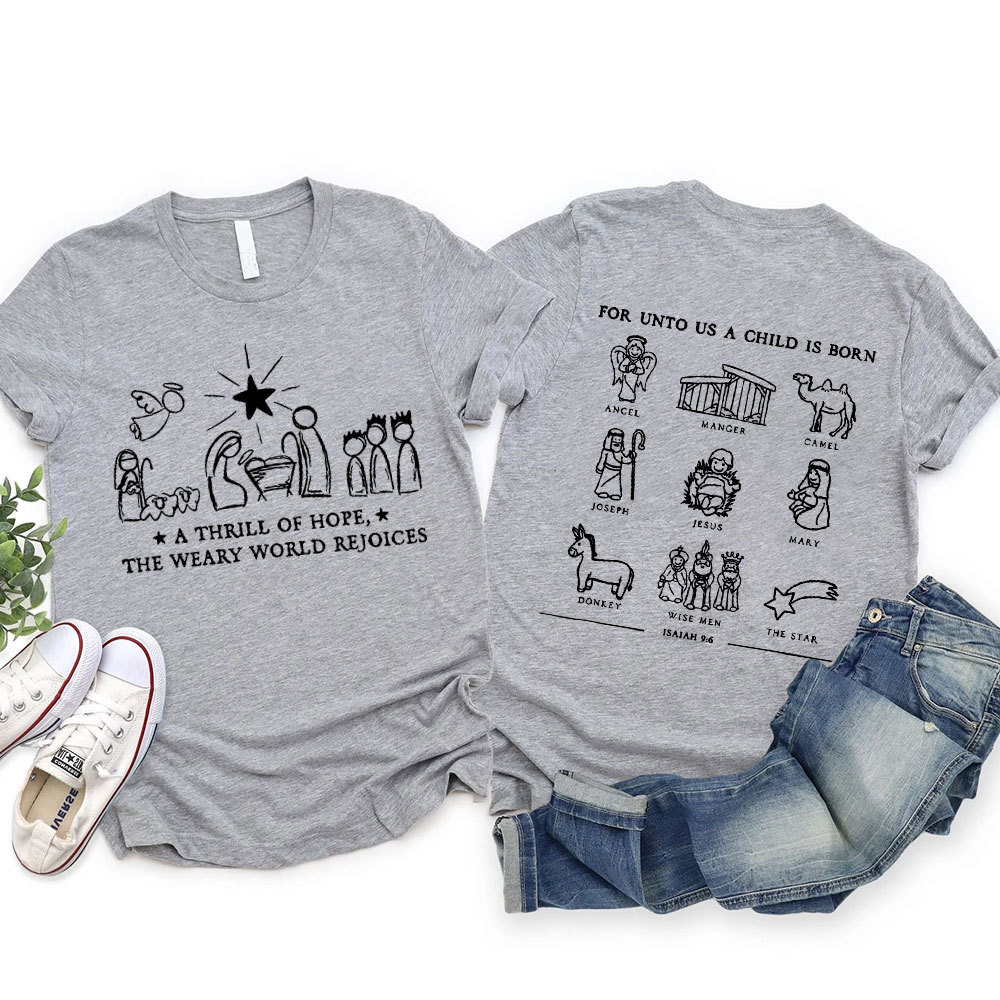 For Unto Us A Child Is Born Christian T-Shirt