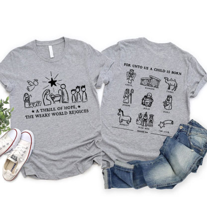 For Unto Us A Child Is Born Christian T-Shirt