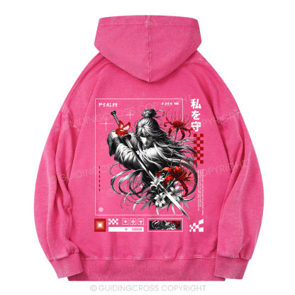 For You Are With Me Christian Washed Hoodie