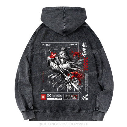 For You Are With Me Christian Washed Hoodie