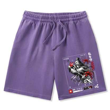 For You Are With Me Christian Washed Shorts