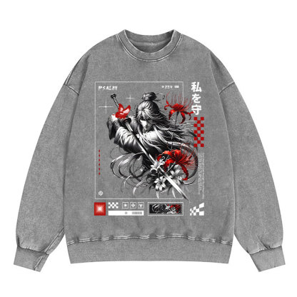 For You Are With Me Christian Washed Sweatshirt