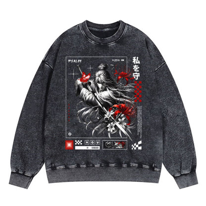 For You Are With Me Christian Washed Sweatshirt