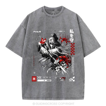 For You Are With Me Christian Washed T-Shirt