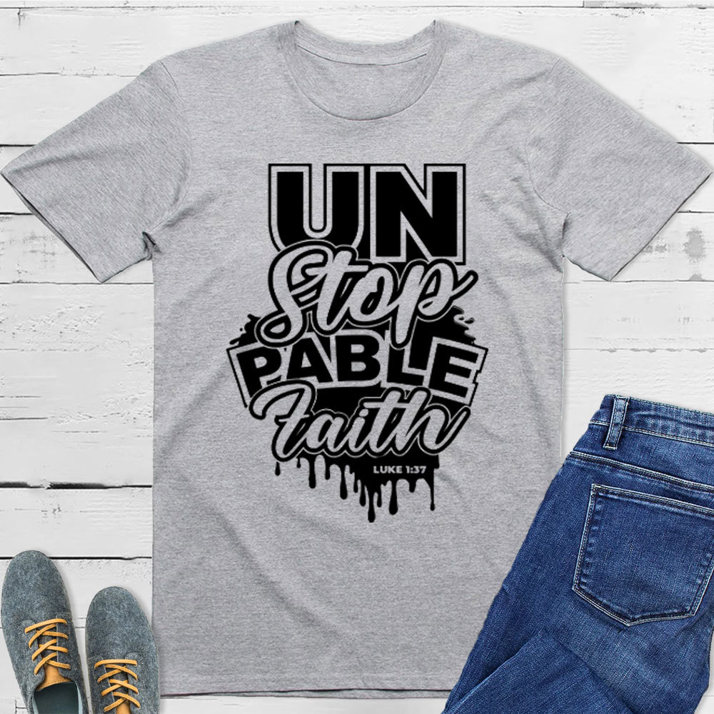 For With God Nothing Shall Be Impossible Christian T-Shirt