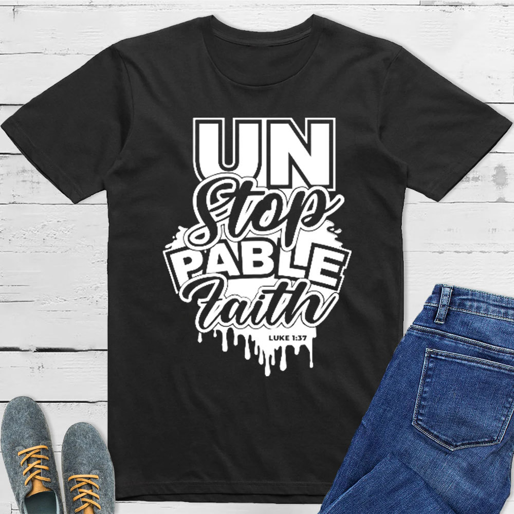 For With God Nothing Shall Be Impossible Christian T-Shirt