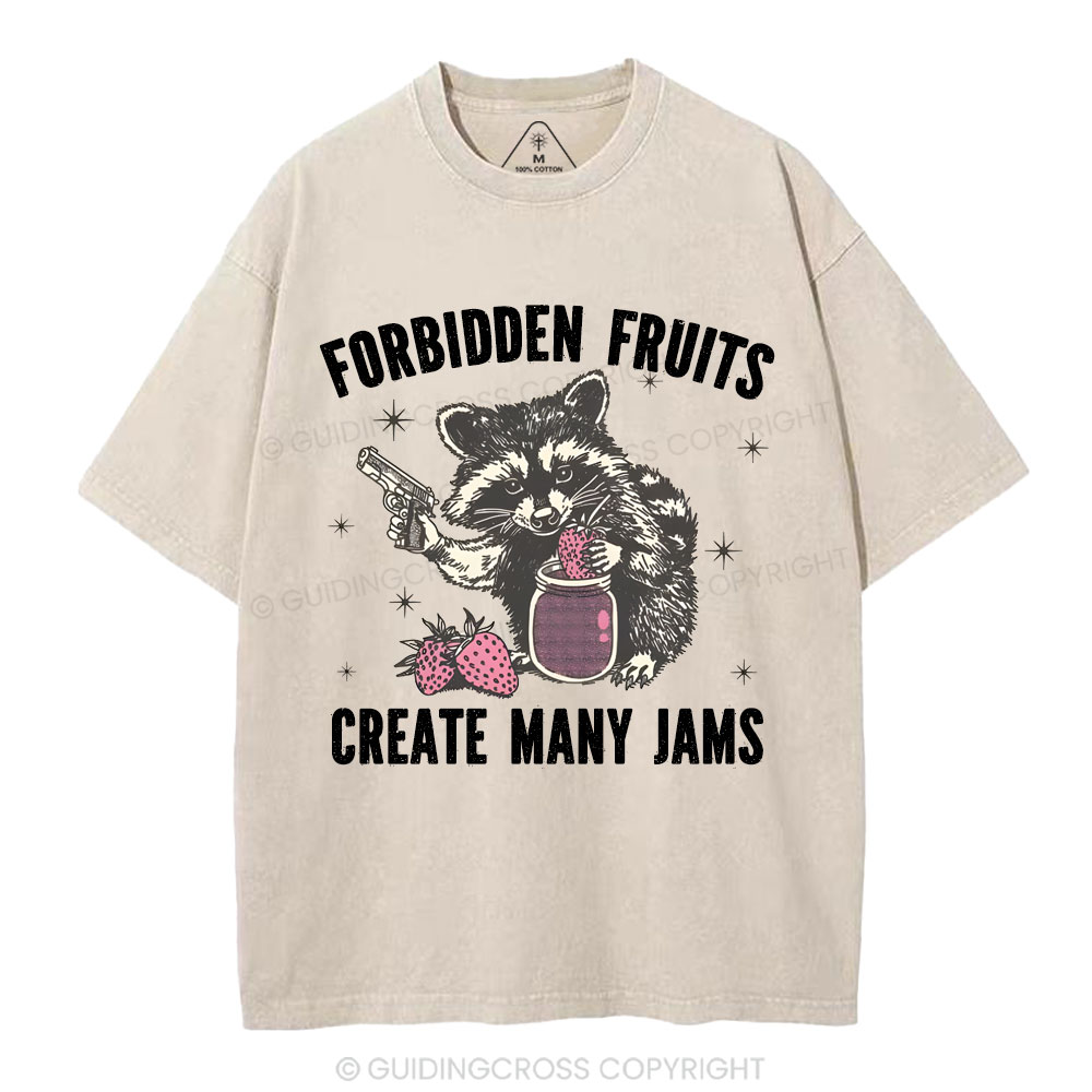 Forbidden fruits create many jams Christian Washed T-Shirt
