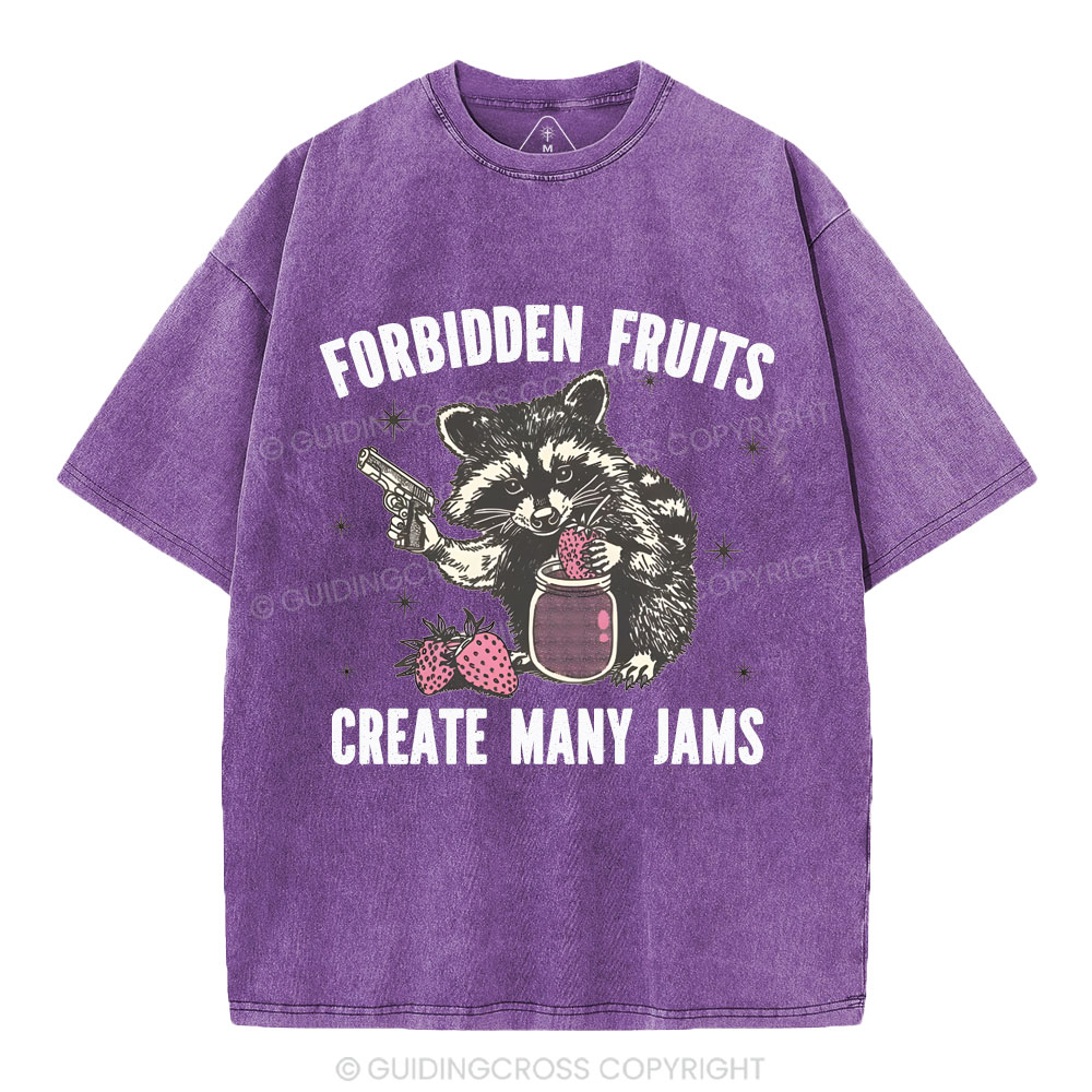 Forbidden fruits create many jams Christian Washed T-Shirt