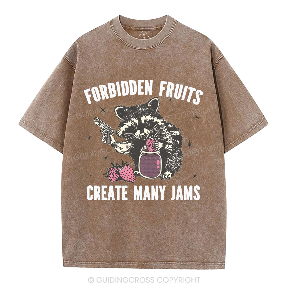 Forbidden fruits create many jams Christian Washed T-Shirt