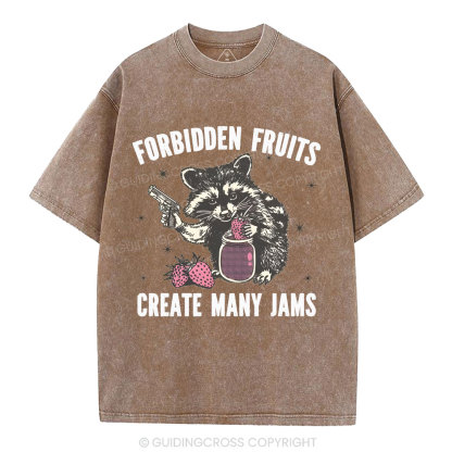 Forbidden fruits create many jams Christian Washed T-Shirt
