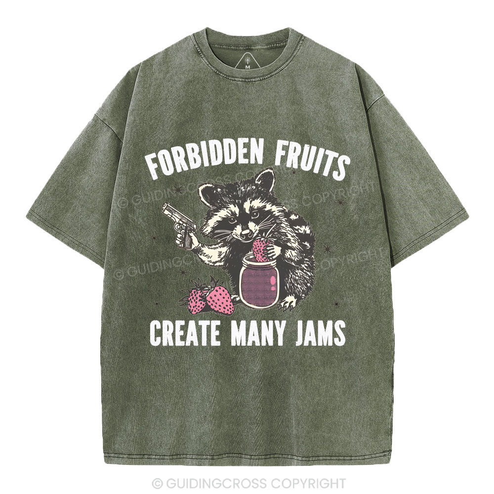 Forbidden fruits create many jams Christian Washed T-Shirt