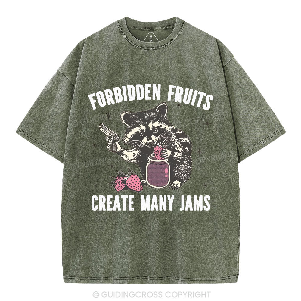 Forbidden fruits create many jams Christian Washed T-Shirt