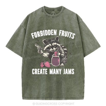 Forbidden fruits create many jams Christian Washed T-Shirt