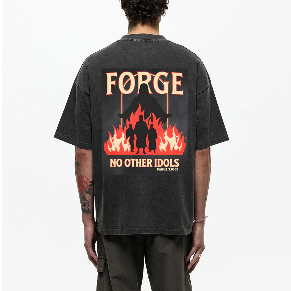 Force No Other Idols Christian Washed T-Shirt