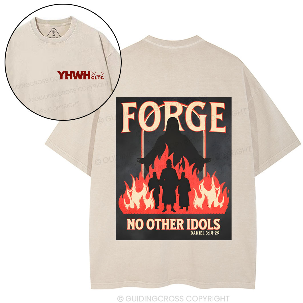Force No Other Idols Christian Washed T-Shirt