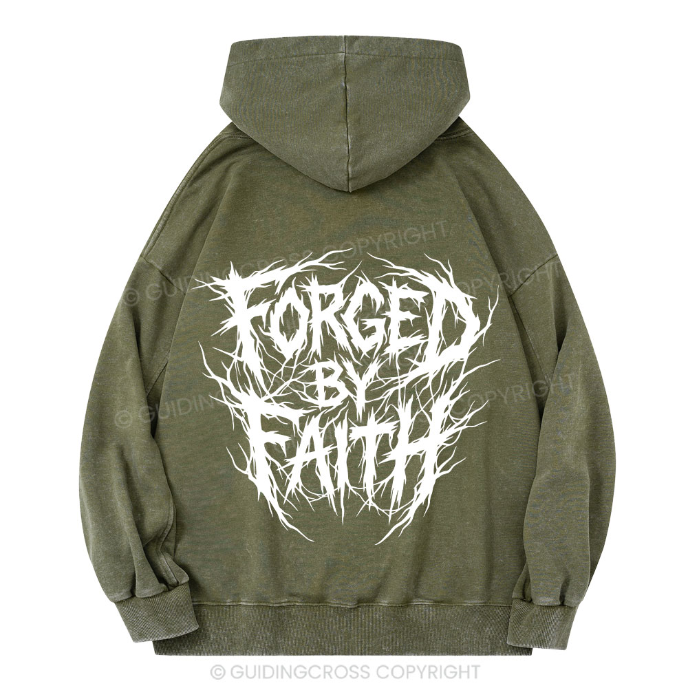 Forged By Faith Christian Washed Hoodie 