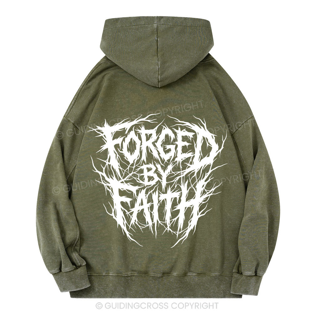 Forged By Faith Christian Washed Hoodie 