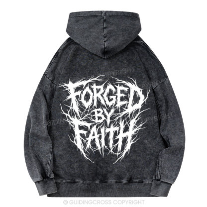 Forged By Faith Christian Washed Hoodie 