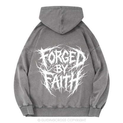Forged By Faith Christian Washed Hoodie 