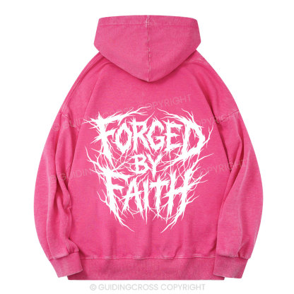 Forged By Faith Christian Washed Hoodie 