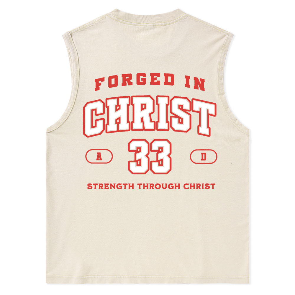 Forged In Christ Christian Washed Tank Top