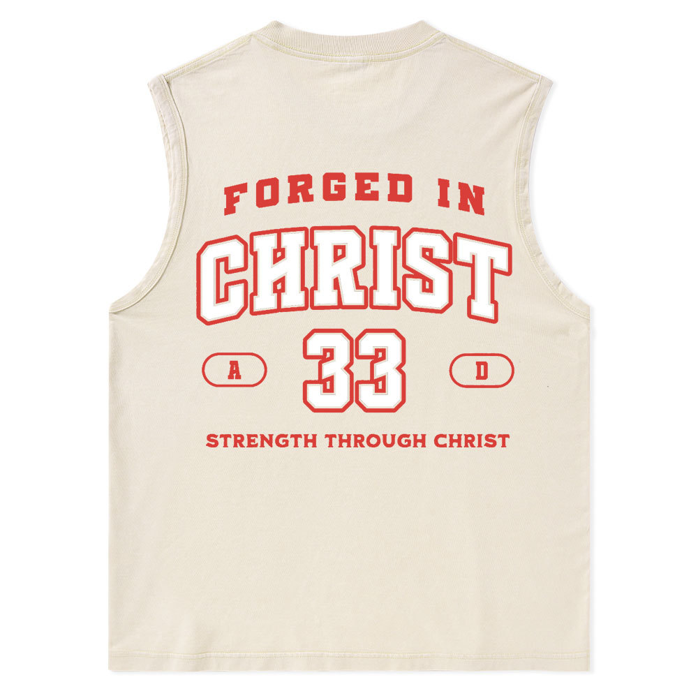 Forged In Christ Christian Washed Tank Top