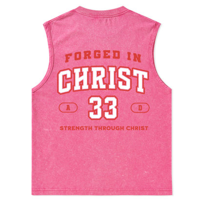 Forged In Christ Christian Washed Tank Top