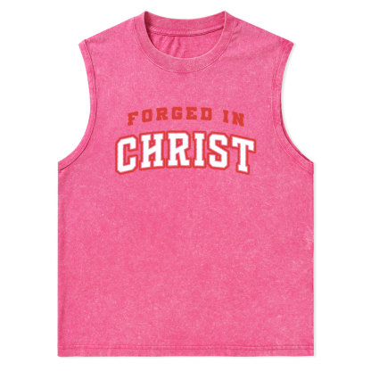 Forged In Christ Christian Washed Tank Top