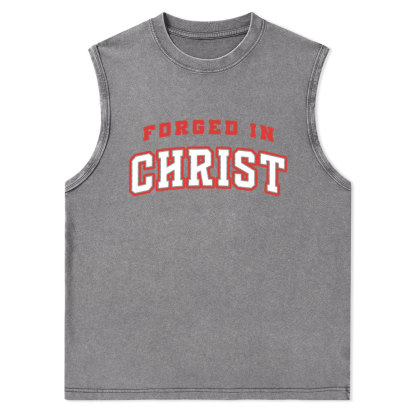 Forged In Christ Christian Washed Tank Top