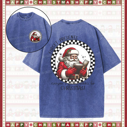 Forget Presents Everyone's Getting Bibles For Christmas Christian Washed T-Shirt