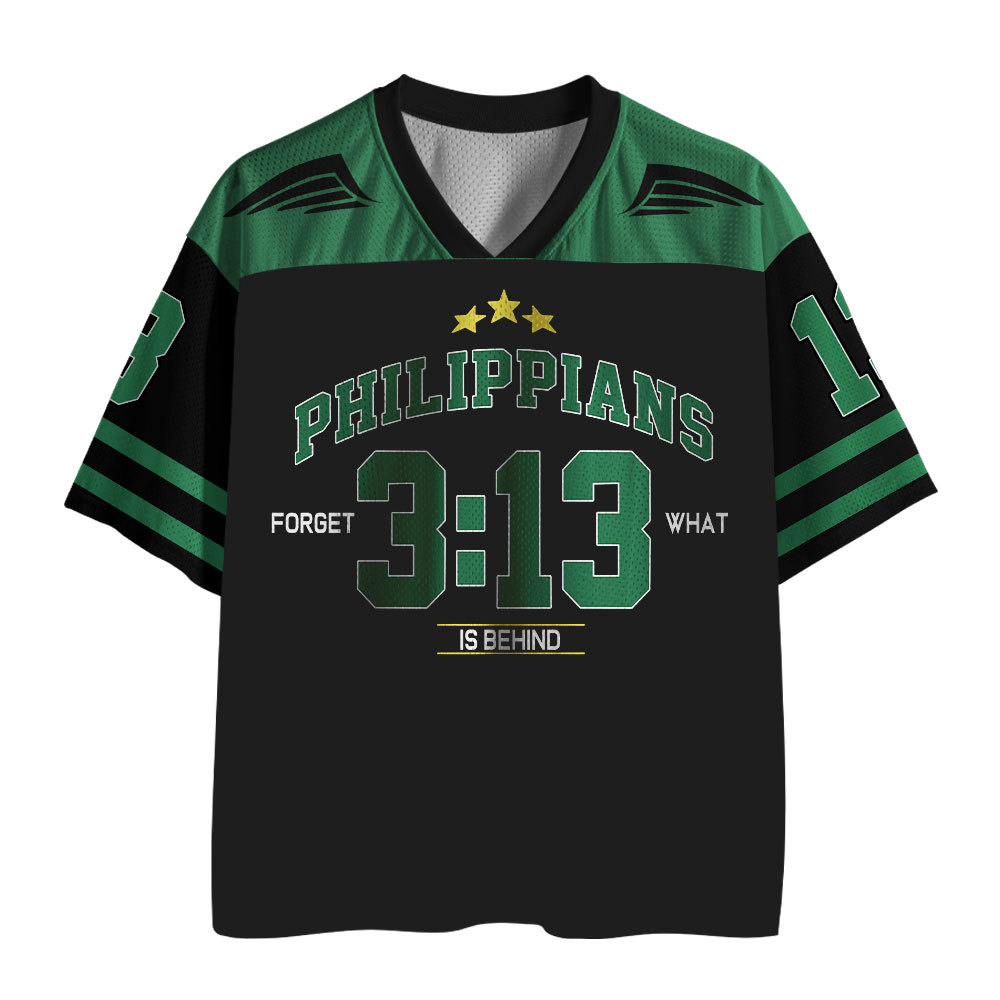 Forget What Lies Behind Christian Black Mesh Jersey